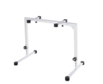 K&M table-style keyboard stand in pure white with adjustable height and stable base design