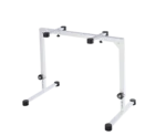 K&M table-style keyboard stand in pure white with adjustable height and stable base design
