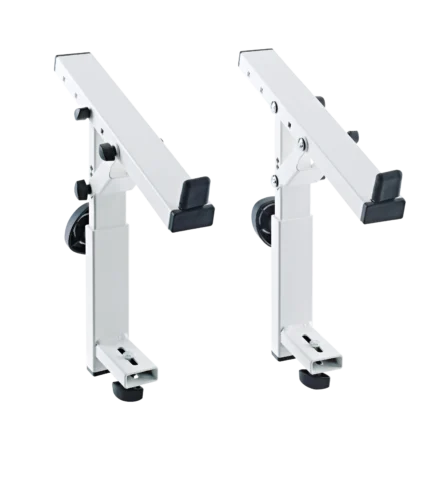 K&M third tier stacker accessory for 18810 18820 stands pure white finish front view