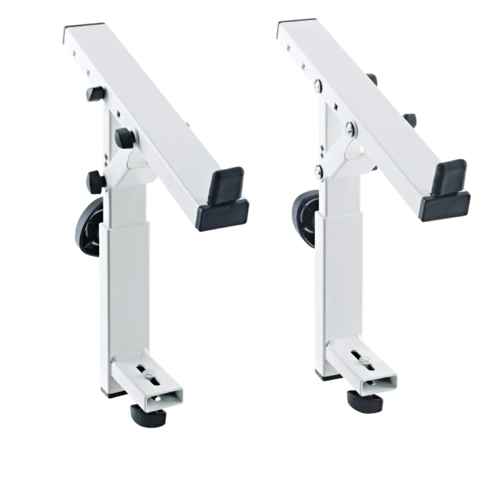 K&M third tier stacker accessory for 18810 18820 stands pure white finish front view