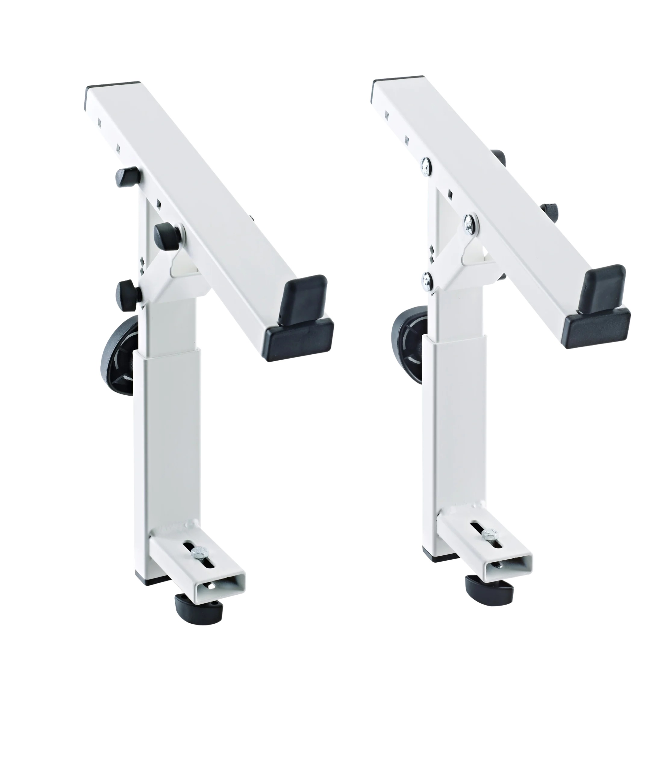 K&M Third Tier Stacker Stand Accessory White K&M third tier stacker accessory for 18810 18820 stands pure white finish front view