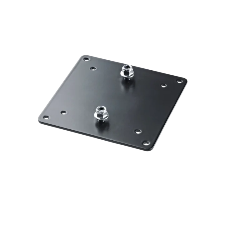 K&M Vesa Adapter black mounting bracket with adjustment hardware and mounting points