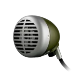 Shure 520DX harmonica microphone showing mesh grille and capsule detail