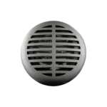 Shure 520DX harmonica microphone showing protective grille and frequency response characteristics