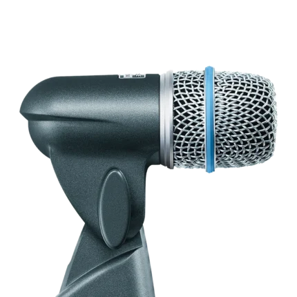 Shure BETA 56A supercardioid dynamic microphone capsule and grille detail view