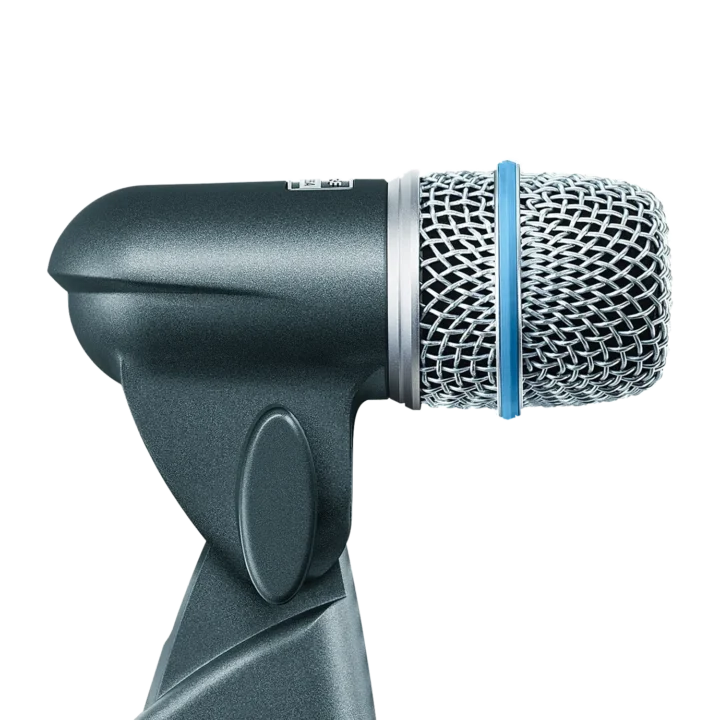 Shure BETA 56A supercardioid dynamic microphone capsule and grille detail view