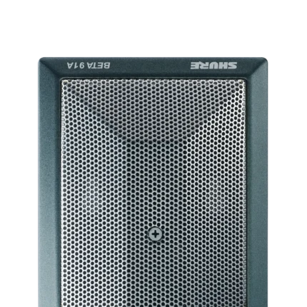 Shure BETA 91A half-cardioid condenser microphone showing capsule and mounting hardware detail