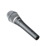 Shure BETA87A supercardioid condenser handheld microphone in live stage performance application
