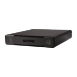 Shure IntelliMix P300 audio conferencing processor with front-facing controls and display panel