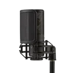 Shure KSM32C/SM large-diaphragm condenser microphone with shock mount and studio accessories