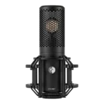 Shure KSM40C large diaphragm condenser microphone capsule and grille detail view