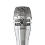 Shure KSM8/N nickel dynamic microphone showing capsule and grille detail