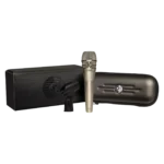 Shure KSM8/N nickel dynamic handheld microphone shown from side profile angle