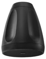 Shure MXP-6 black pendant passive loudspeaker showing grille and mounting detail