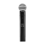 Shure MXW2X wireless handheld transmitter with SM58 capsule microphone head detail view
