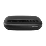Shure MXWAPXD2 wireless access point transceiver showing rear panel connections and ports