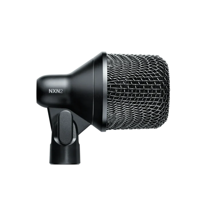 Shure Nexadyne 2 supercardioid dynamic microphone showing capsule and grille detail
