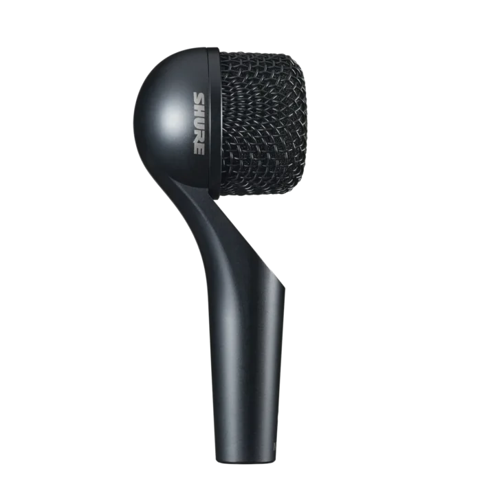 Shure Nexadyne 5 supercardioid dynamic microphone showing grille and capsule detail design