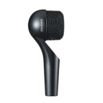 Shure Nexadyne 5 supercardioid dynamic microphone showing rear panel connections and specifications