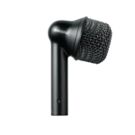 Shure Nexadyne 6 supercardioid dynamic microphone mounted on drum kit tom with professional studio lighting