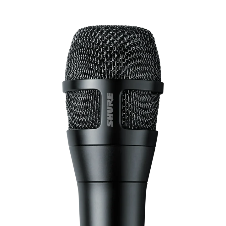 Shure Nexadyne 8/C cardioid dynamic vocal microphone showing capsule and grille detail