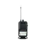 Shure P3R wireless bodypack receiver with J13 frequency band showing side profile and antenna connector