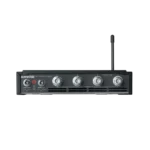 Shure PA411 antenna combiner rear panel showing RF connectors and input/output terminals