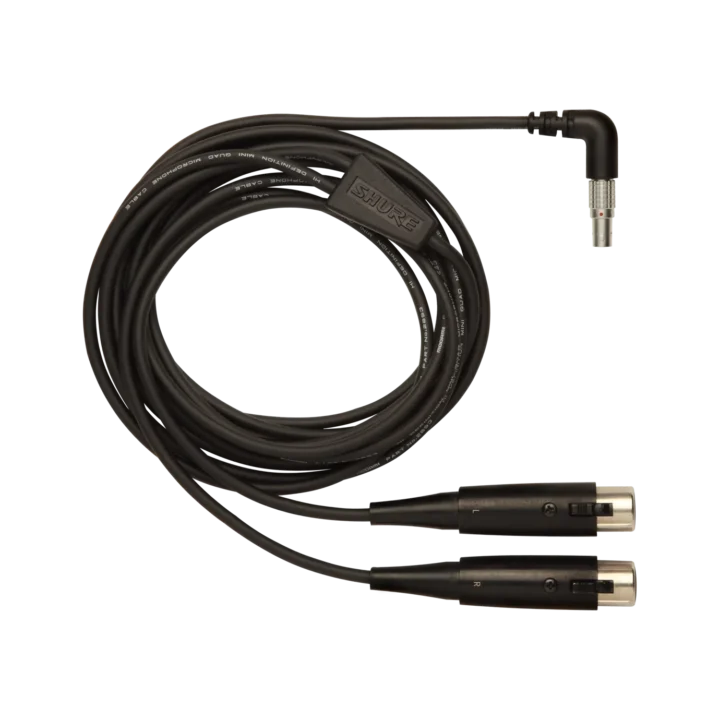 Shure PA720 input cable with XLR connectors, professional audio interconnect