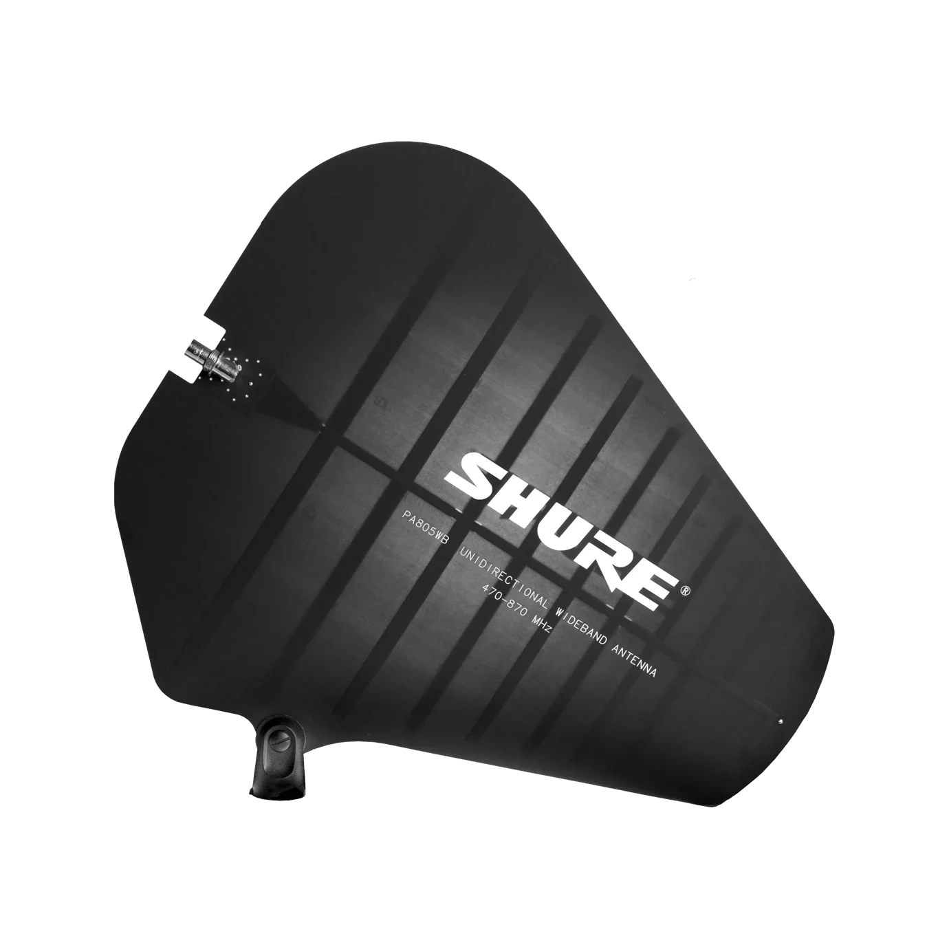 Shure PA805 Directional Antenna 944-952 MHz Shure PA805 directional antenna with mounting bracket and connectors, 944-952 MHz frequency range