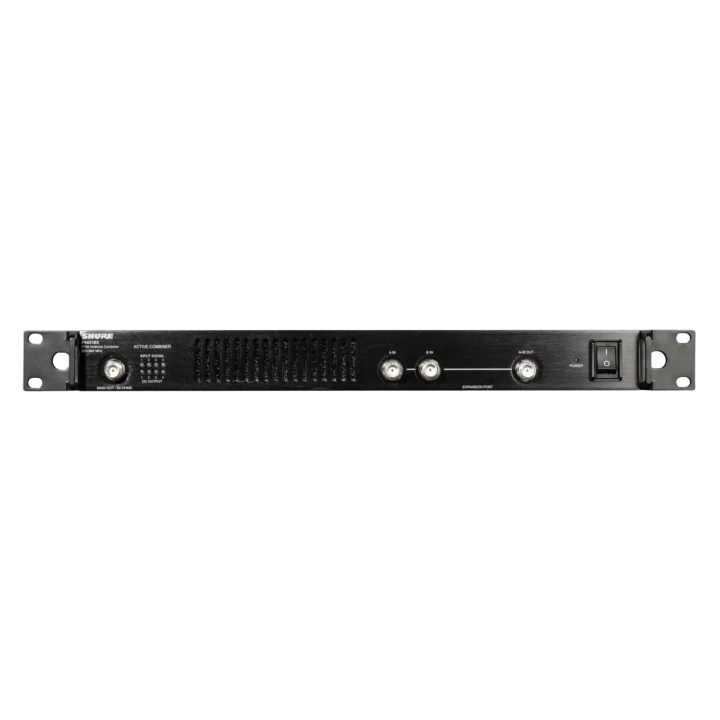 Shure PA821B antenna combiner for PSM wireless systems, 865-960 MHz frequency range, front view