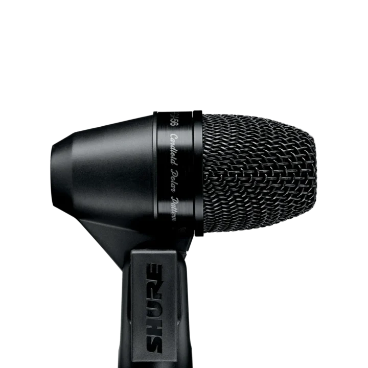 Shure PGA56 cardioid dynamic microphone with XLR cable included, front view