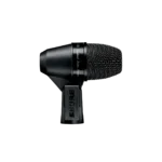 Shure PGA56 cardioid dynamic microphone capsule and grille detail showing professional drum mic construction