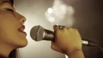 Shure PGA58 dynamic vocal microphone rear panel showing XLR connector and specifications