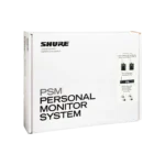 Shure PSM300 Twinpack Pro wireless monitor system showing rear panel connections and antenna ports