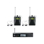 Shure PSM300 Twinpack Pro P3TRA215TWP wireless in-ear monitor system with dual bodypack transmitters and earpieces