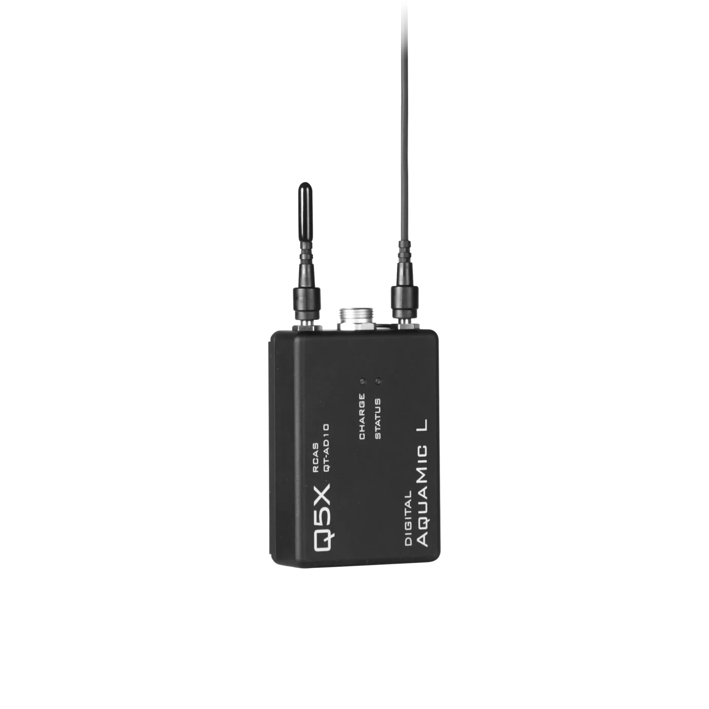 Shure Q5X AquaMic Long-Life Microphone Front View Shure Q5X AquaMic long-life condenser microphone with protective grille and mounting hardware