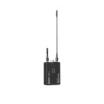 Shure Q5X AquaMic waterproof condenser microphone shown from side angle with protective grille