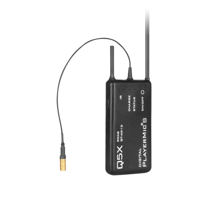 Shure Q5X PlayerMic short wireless microphone system with bodypack transmitter and lavalier mic