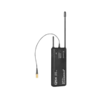 Shure Q5X PlayerMic wireless microphone shown from side angle with capsule and body detail