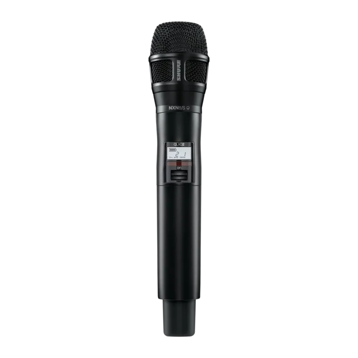 Shure QLXD2 handheld wireless transmitter with Nexadyne 8/S capsule, G50 frequency band
