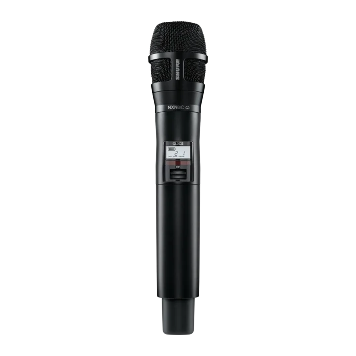 Shure QLXD2 handheld wireless transmitter with Nexadyne 8/C capsule, G50 frequency band