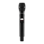 Shure QLXD2 KSM9HS wireless microphone transmitter with KSM9HS capsule, front view
