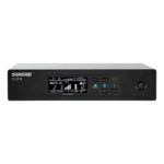 Shure QLXD4 digital wireless receiver with LCD display and control buttons, G50 frequency band