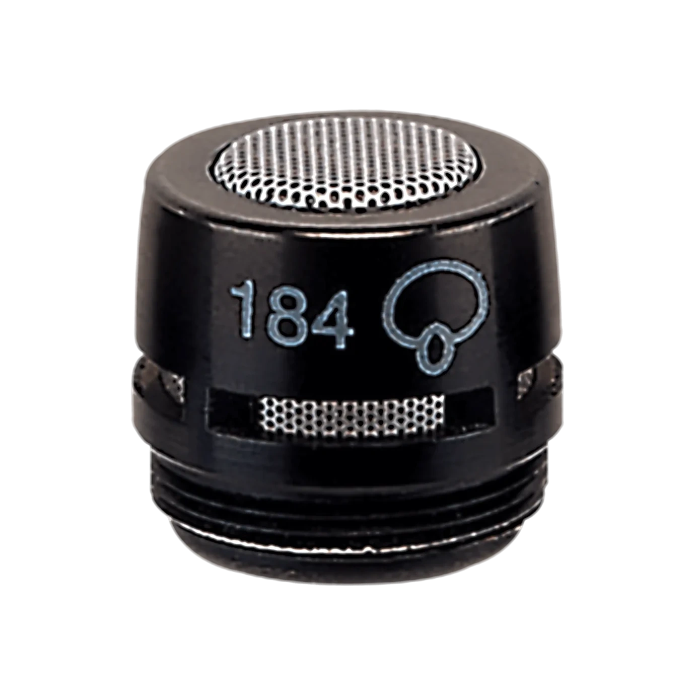 Shure R184 Supercardioid Cartridge Black Front View Shure R184 supercardioid cartridge with black finish and replacement needle assembly