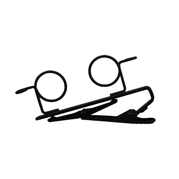 Shure RK183T2 dual tie clip microphone accessory with dual attachment points front view