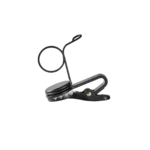Shure RK187T1 Wl18Xm single-mount tie clip in black, front view product shot