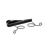 Shure RK187T2 WL18Xm black dual-mount tie clip showing attachment mechanism and clip design
