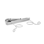 Shure RK187T2 WL18Xm white dual-mount tie clip showing attachment mechanism and mounting points