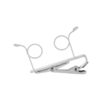 Shure RK187T2 WL18Xm white dual-mount tie clip for lavalier microphones front view