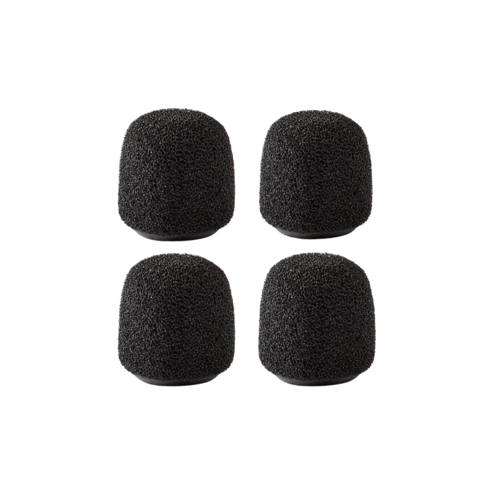 Shure RK187WS WL18Xm black snap-fit windscreen for lavalier microphones front view